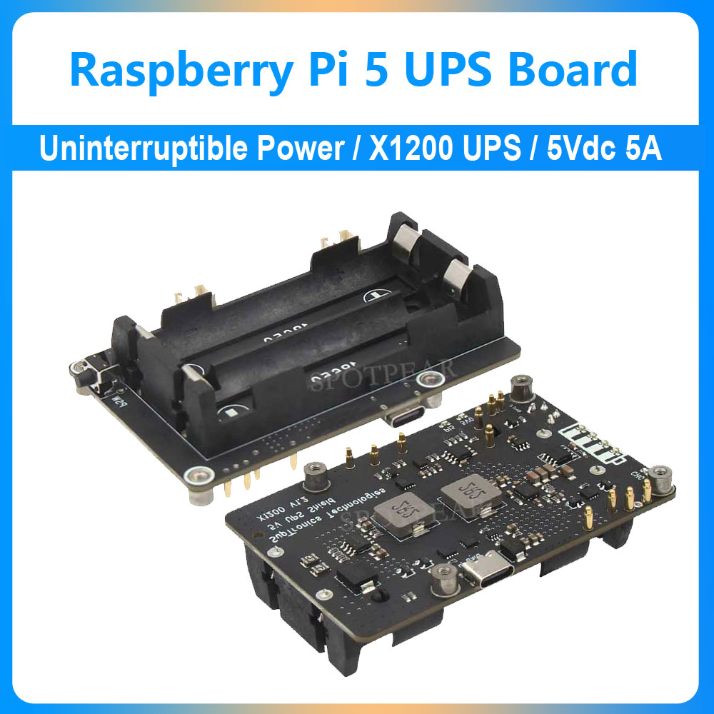 Raspberry Pi Uninterrupted Power Supply Ups 18650 - Raspberry Pi 5 UPS Genişletme Kartı